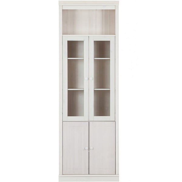 Iš pušies masyvo vitrina baltos spalvos 74x223 cm Anita – Støraa