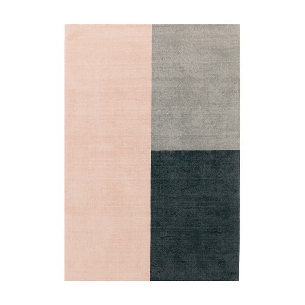 Rožinis ir pilkas kilimas Asiatic Carpets Blox, 160 x 230 cm