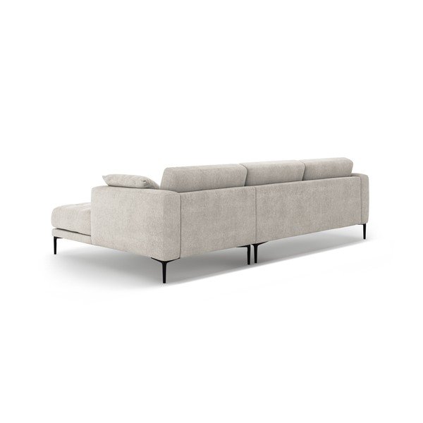 Smėlio spalvos kampinė sofa (su dešiniuoju kampu/su gultu) Bemy – Micadoni -image-2