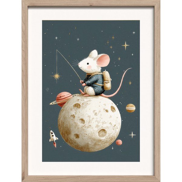 Vaikiškas paveikslas 30x40 cm Astro Mouse – Styler