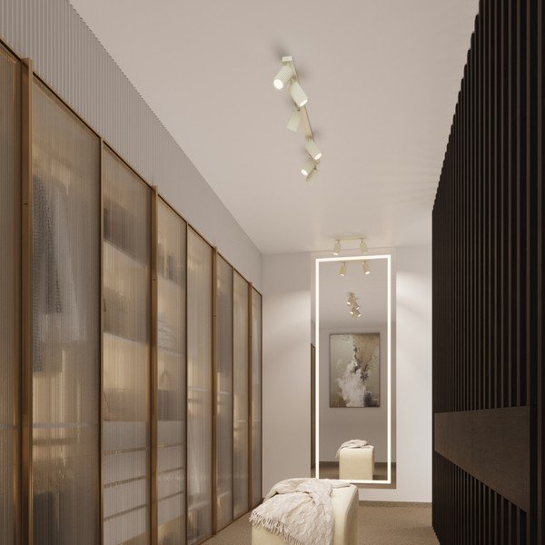 Kreminės spalvos taškinis šviestuvas 6,5x30 cm Gleam – Sollux-image-2