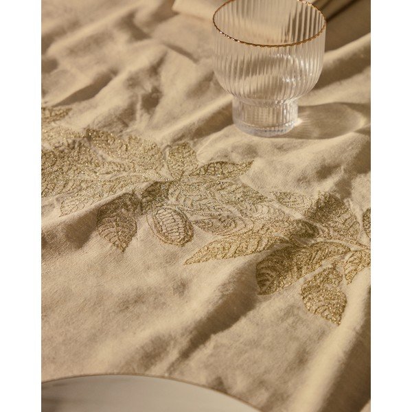 Iš lino mišinio staltiesė 150x250 cm Oreti – Kave Home-image-2