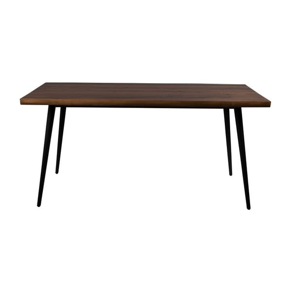 Valgomojo stalas su juodomis plieninėmis kojomis Dutchbone Alagon Land, 160 x 90 cm