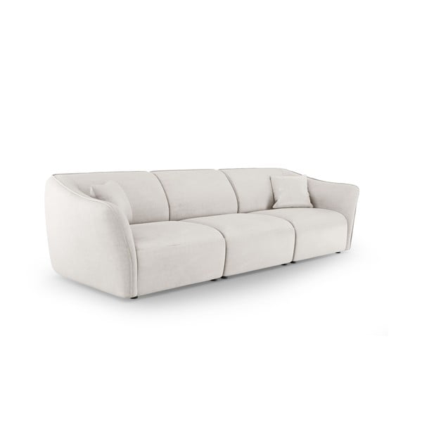 Iš boucle sofa baltos spalvos 292 cm Tokyo – Cosmopolitan Design-image-1
