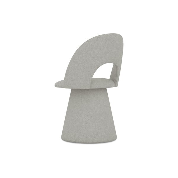 Šviesiai pilkos spalvos iš audinio valgomojo kėdė Kalo – Makamii-image-4