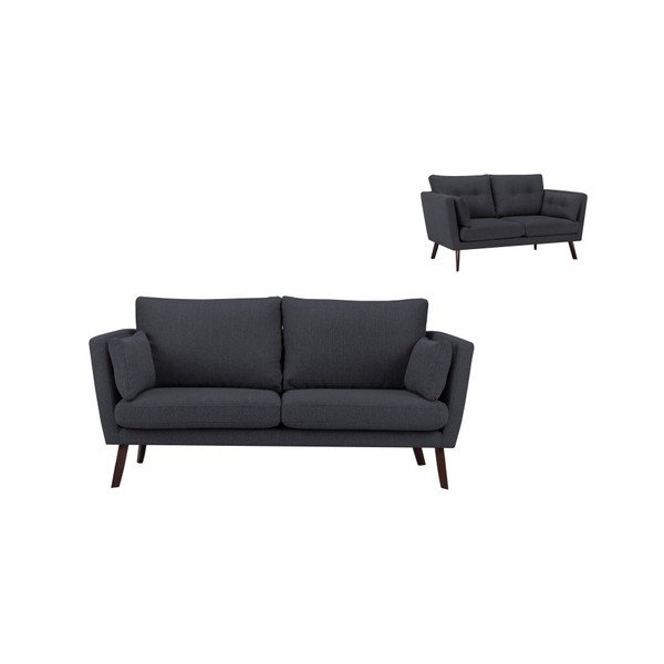 Tamsiai pilka 3 vietų sofa Mazzini Sofos Elena-image-1