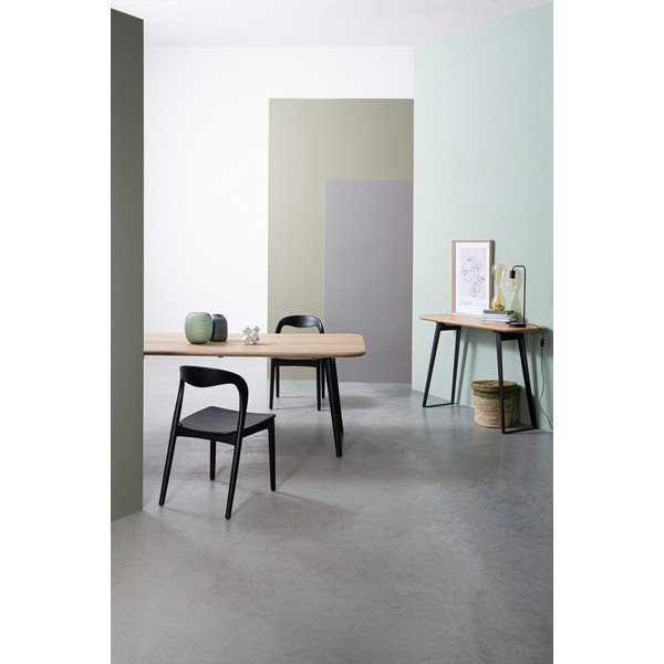 Juodos spalvos/šviesios natūralios spalvos iš mango medžio paviršiaus konsolinis staliukas 40x130 cm Nashik – Bizzotto-image-1