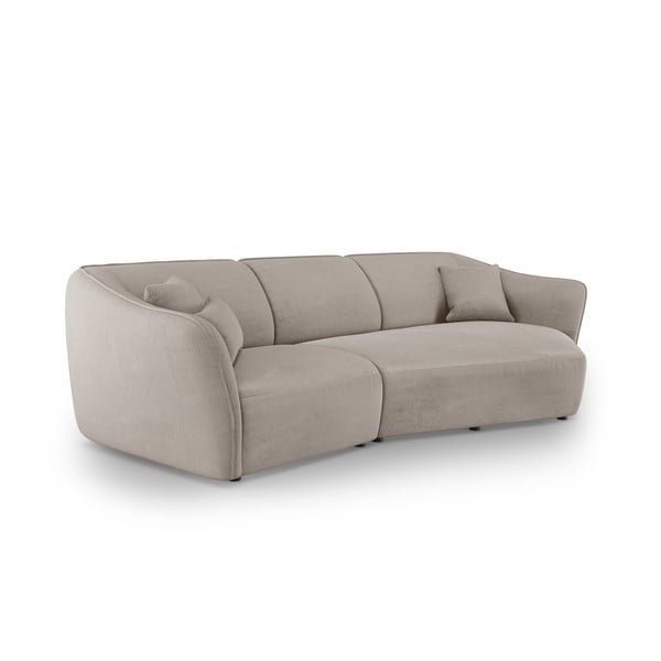 Iš boucle kampinė sofa smėlio spalvos Tokyo – Cosmopolitan Design-image-1