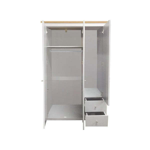 Drabužių spinta pilkos spalvos/natūralios spalvos iš ąžuolo 112x180 cm Emerald – Støraa-image-1