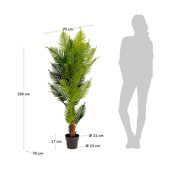 Dirbtinis augalas Kave Home Fern, aukštis 150 cm-image-2
