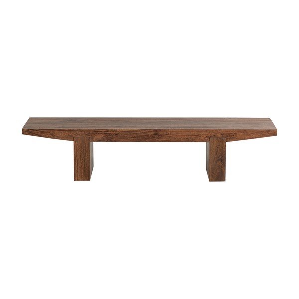 Tamsios natūralios spalvos iš akacijos masyvo kavos staliukas 48x152 cm Eron – WOOOD