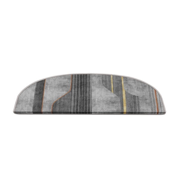 Laiptų kilimėlių rinkiniai pilkos spalvos 16 vnt. 20x65 cm Horizon – Vitaus