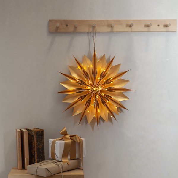 Šviečianti dekoracija auksinės spalvos su Kalėdų motyvu Flinga – Star Trading-image-1