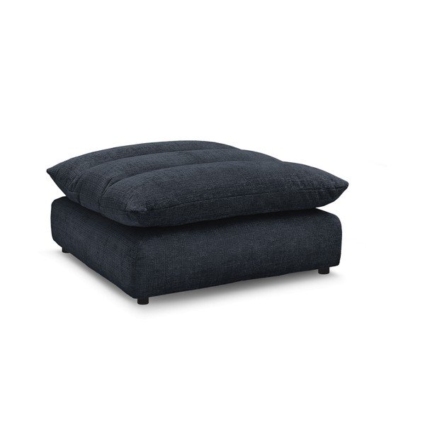 Tamsiai mėlynos spalvos taburetė iš šenilinio audinio Neil – Bobochic Paris