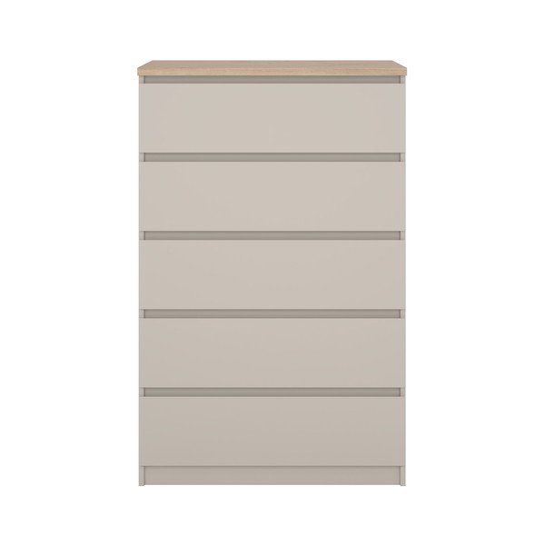 Kreminės spalvos šoninė spintelė 77x121x50 cm Naia – Tvilum-image-2