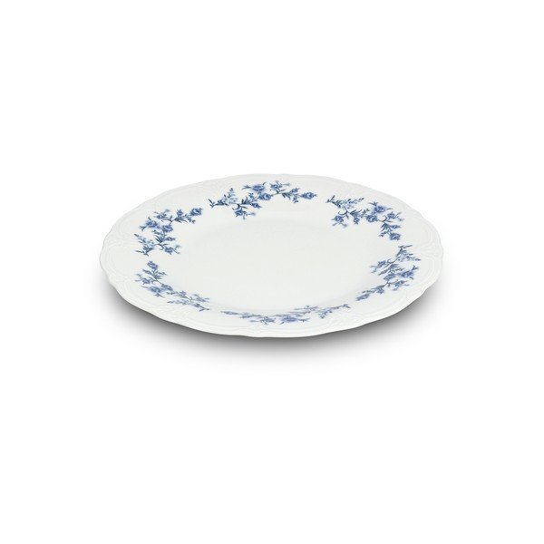 Baltos spalvos/mėlynos spalvos skirta serviravimui iš porceliano  lėkštė ø 32 cm Retro – BonBistro-image-3