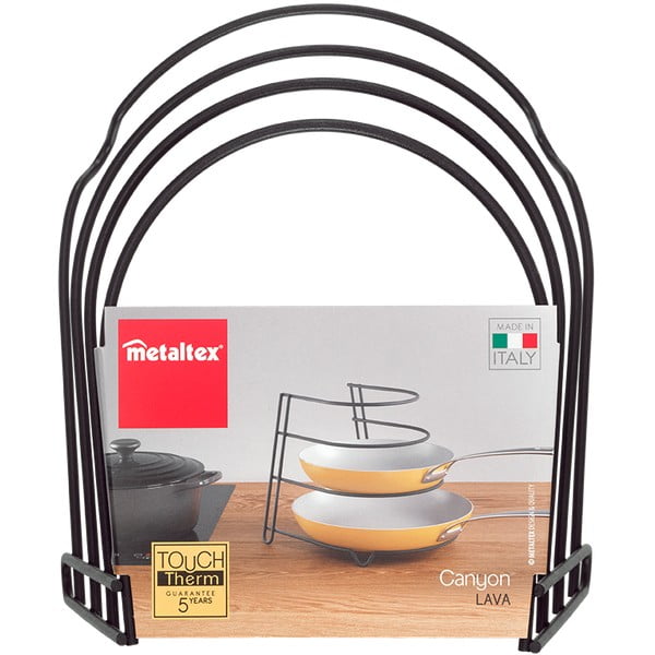 Černý stojan na pánve Metaltex Canyon Lava-image-3