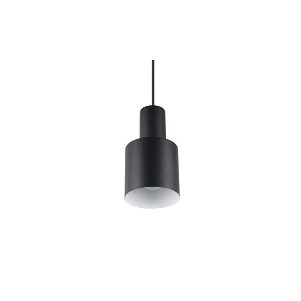 Kabantis šviestuvas juodos spalvos ø 12 cm su metaliniu gaubtu Agudo – Trio-image-3