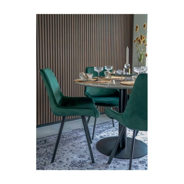 Apvalios formos valgomojo stalas su marmuro dekoro stalviršiu ø 110 cm Bolzano – House Nordic-image-2