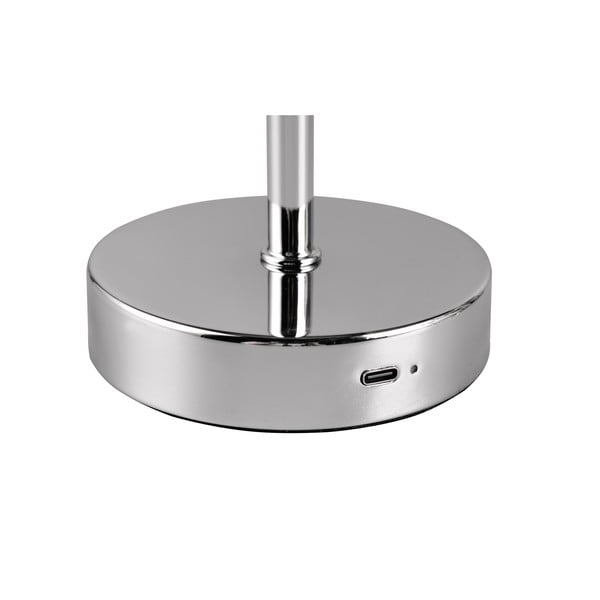 Stalinis šviestuvas blizgios sidabrinės spalvos LED su pritemdymo funkcija (aukštis 30 cm) Jeff – Reality-image-4