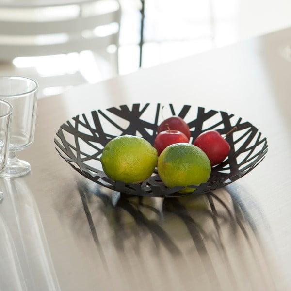 Juodas vaisių dubuo YAMAZAKI Tower, ø 26 cm-image-2