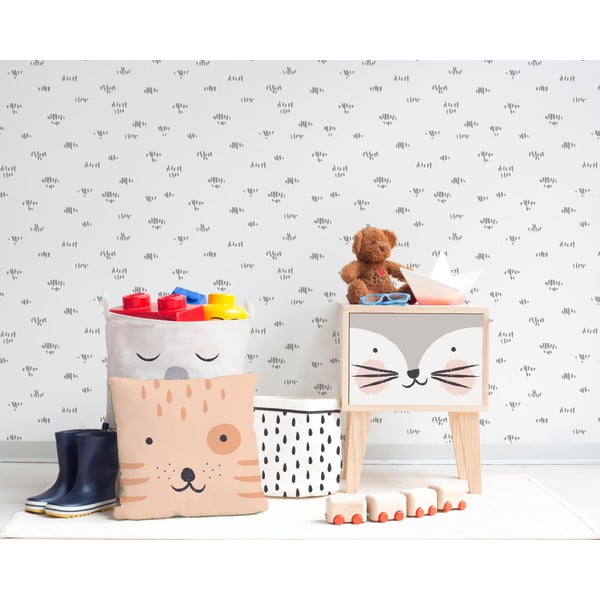 Vaikiškas naktinis staliukas iš pušies medienos The Wild Hug Kitten-image-1