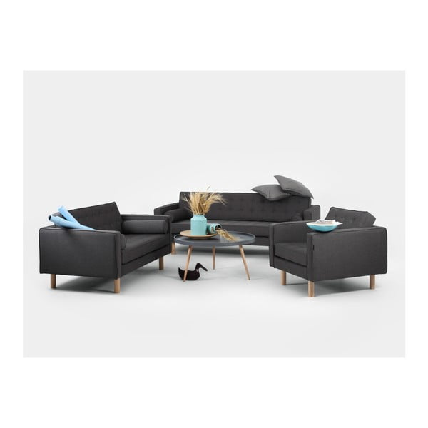Antracito pilkos spalvos trijų vietų sofa Individualizuotos formos tema-image-2