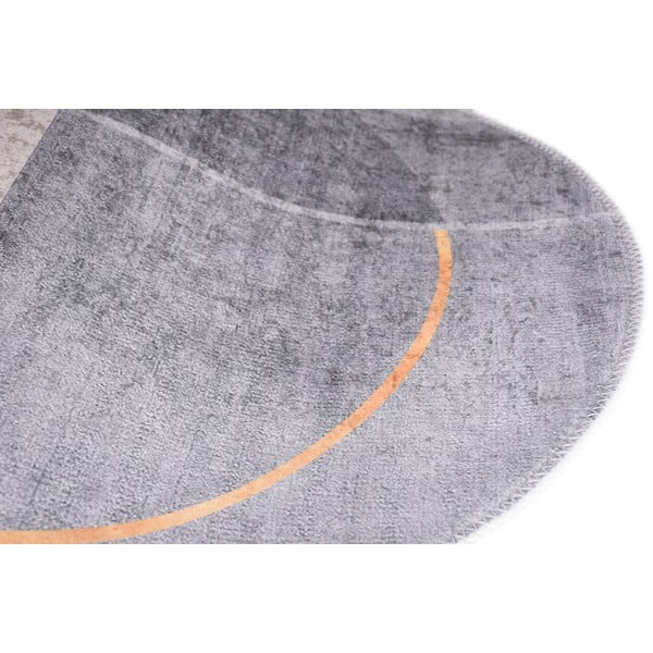 Skalbiamas kilimas pilkos spalvos 60x100 cm Oval – Vitaus-image-2