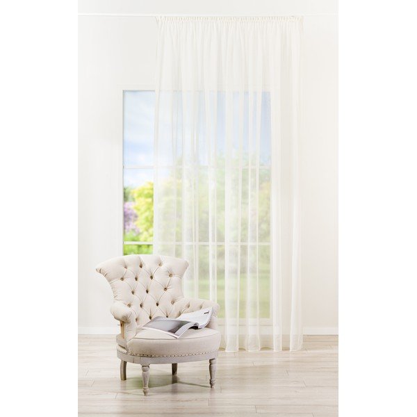 Permatoma užuolaida kreminės spalvos 300x260 cm Plano – Mendola Fabrics-image-1
