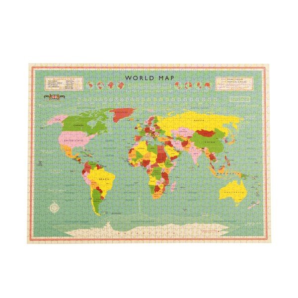 Dėlionė (vienetų skaičius 1000) World Map – Rex London-image-4