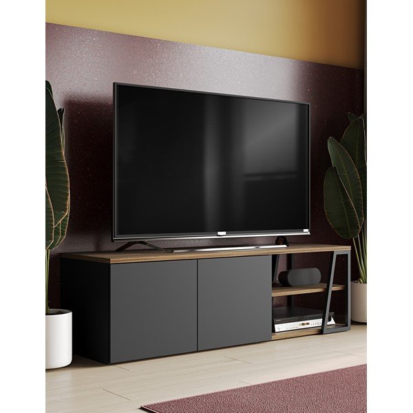 Juodas TV staliukas Albi - TemaHome-image-1