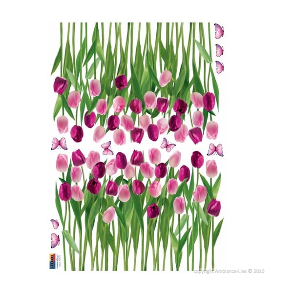 Sienų lipdukų rinkinys Ambiance Dreaming Tulips-image-2