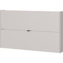 Kreminės spalvos atlenkiama/pakabinama spintelė batams iš ąžuolo 140x83x18 cm Ameca – Germania
