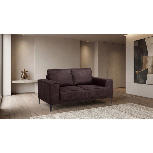 Iš dirbtinės odos sofa rudos spalvos 164 cm Copenhagen – Scandic-image-4