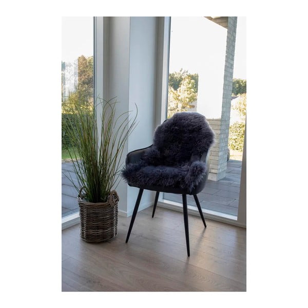 Sintetinė oda ir kailis antracito spalvos 50x85 cm – House Nordic-image-1
