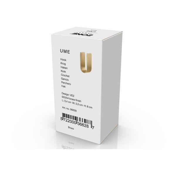 Sieninis auksinės spalvos iš nerūdijančio plieno kablys Ume – Zone-image-2