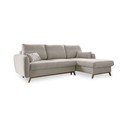 Smėlio spalvos sofa-lova Miuform Scandic Lagom, dešinysis kampas
