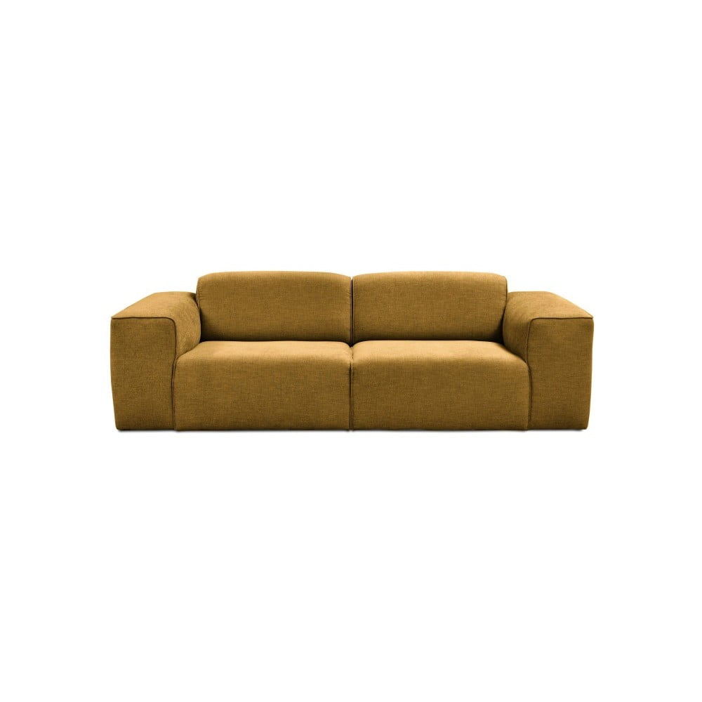 Geltonos spalvos trijų vietų sofa Cosmopolitan Design Phoenix