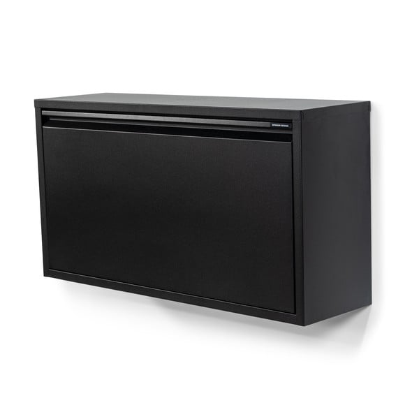 Juodos spalvos iš metalo atlenkiama/pakabinama spintelė batams 75x41x22 cm Billy – Spinder Design