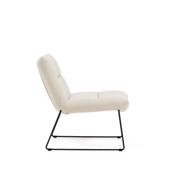 Smėlio spalvos krėslas iš šenilinio audinio Asen – Kave Home-image-3