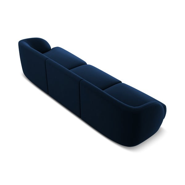 Mėlyna aksominė sofa 259 cm Miley - Micadoni Home-image-3