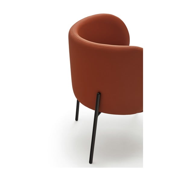 Oranžinės spalvos iš audinio valgomojo kėdžių komplektas 2 vnt. Mogi – Teulat-image-4