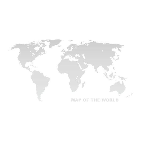 Sieninis pasaulio žemėlapis ant drobės Tomasucci World, 80 x 160 cm