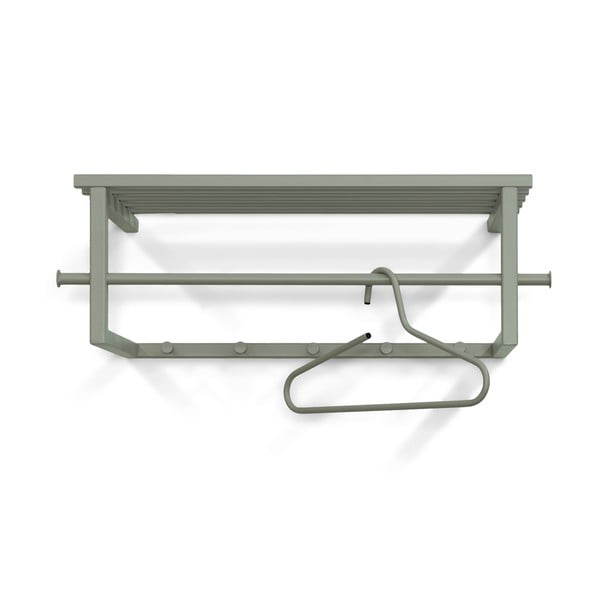 Pilkai žalios spalvos iš metalo sieninė lentyna su lentyna 76 cm Marco – Spinder Design-image-2
