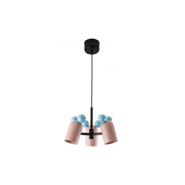 Šviesiai mėlynos spalvos/rožinės spalvos vaikiškas šviestuvas ø 30 cm su metaliniu gaubtu Mouse II – GTV