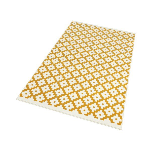 Kreminės ir geltonos spalvos kilimas Hanse Home Celebration Lattice, 120 x 170 cm-image-2