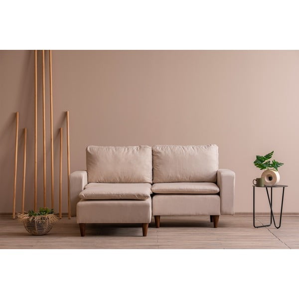Kampinė sofa smėlio spalvos (su kairiuoju kampu) Lungo – Balcab Home-image-1