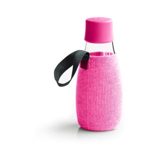 Rožinė stiklinio butelio įmautė ReTap, 300 ml