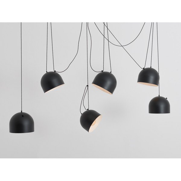 Juodas pakabinamas šviestuvas su metaliniu gaubtu 250x250 cm Popo - CustomForm-image-1