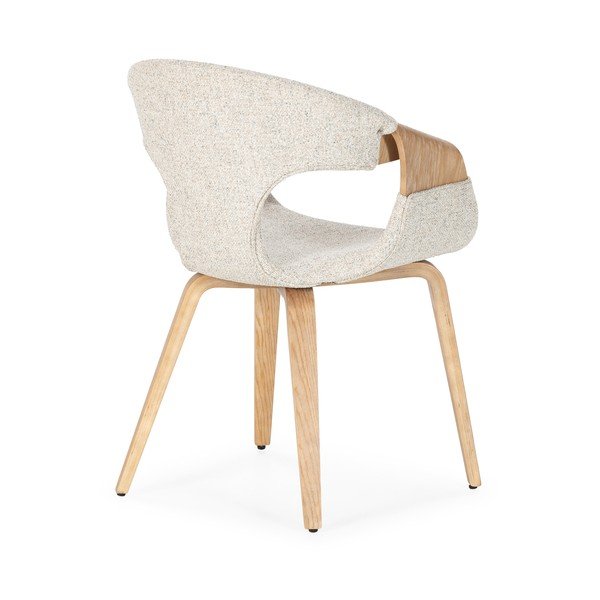 Smėlio spalvos iš audinio valgomojo kėdžių komplektas su porankiais 2 vnt. Elif – MOME-image-3